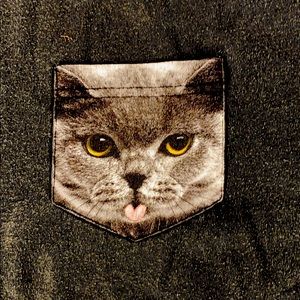 Cat Pocket Worker T-Shirt XL